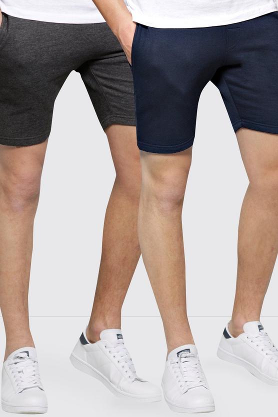 2 Pack Jersey Jog Shorts